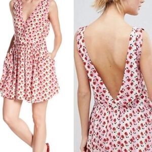 NWOT Paul & Joe Sister Floral V-Neck Exposed Back Dress